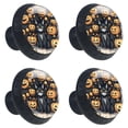 thumbnail image 2 of 4 Pcs Halloween Black Cat Knobs for Kitchen Cabinet Cupboard Dresser Bookcase Drawer Pulls Handles Round Home Decor, 2 of 8