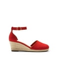 thumbnail image 2 of DREAM PAIRS Women's Espadrilles Closed Toe Ankle Strap Dressy Platform Wedge Sandals, 2 of 6