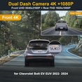 thumbnail image 3 of Cámara de salpicadero FITCAMX delantera 4K+trasera 1080P para Chevy Bolt EV y EUV, 3 of 7
