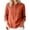 *Orange, variant on VBVC Women's 3/4 Sleeve Henley Blouses , Ladies' Mandarin Collar Half Button Shirts , Casual Loose Fit Tunic Tops For Women, S-2XL
