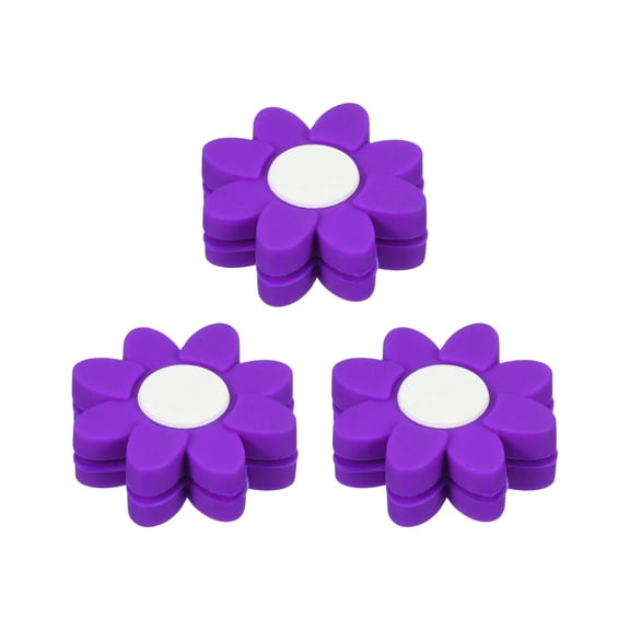 Uxcell Tennis Racket Dampeners, 3 Pcs Soft Silicone Tennis Vibration Dampeners, Purple