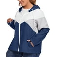 thumbnail image 5 of Avoogue Women Plus Size Waterproof Rain Jacket Raincoat Packable Outdoor Hooded Windbreaker, 5 of 7