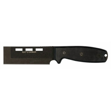 Ontario Knife Co. Ontario RAT 3 Gobar 3.5in Chisel Fixed Blade Knife Black