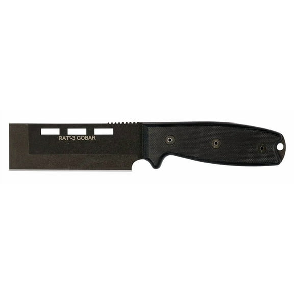 Ontario Knife Co. Ontario RAT 3 Gobar 3.5in Chisel Fixed Blade Knife Black
