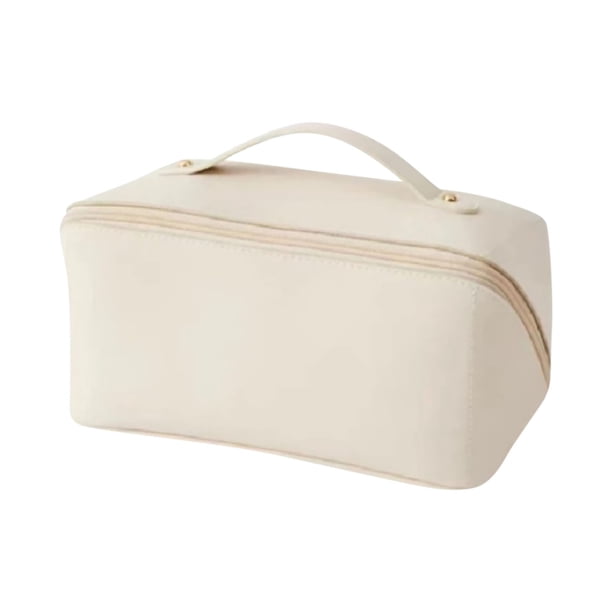 Fiudx Neceser de Maquillaje de Gran Capacidad, Neceser de Viaje de Cuero, Organizador de Joyas, Fácil de Llevar, Regalo para Mujer, 23,5 X 10,5 X 11 Cm