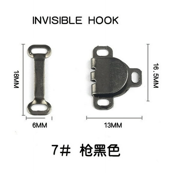 QIDITONG 20 Sets Sewing Hook and Eye Closures Replacement Clasps Pants DIY Sewing Hooks Eye Closures for Clothing Pants Skirts Trousers Repairs