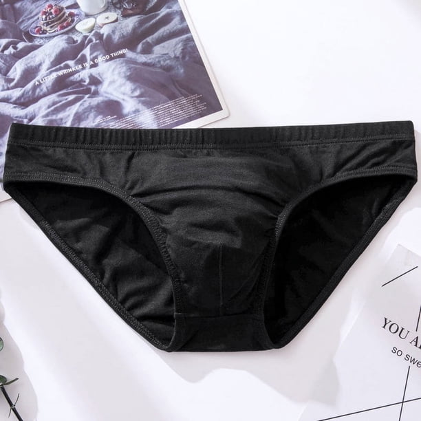 Calzoncillos para hombre, de algodón, de color sólido, sexys, transpirables, de cintura baja, para adultos