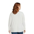thumbnail image 5 of Terra & Sky Women’s Plus Size Waffle V-Neck Tee, 2-Pack, 5 of 6