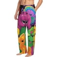 thumbnail image 2 of Barney And Friends Pajama Pants for Men, Super Soft All over Print Lounge Pants Sleepwear Bottom with Pockets Drawstring, 2 of 8