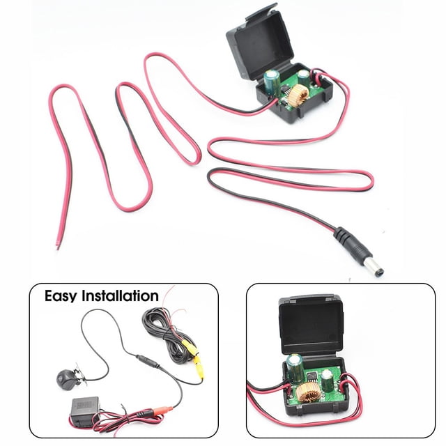 Voltage Regulator Converter Plastic Power Step down Black Car Power Supply Step Down DC 24V To 12V 5A For Vehicle Camera