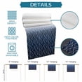 thumbnail image 6 of Modern Navy Blue Table Runner 70 Inches, Abstract Ombre Geometric Morocco Bed Runner Dresser Scarves Tabletop for Indoor Outdoor Parties/Ceremony/Banquet, 13" x 70", 6 of 9