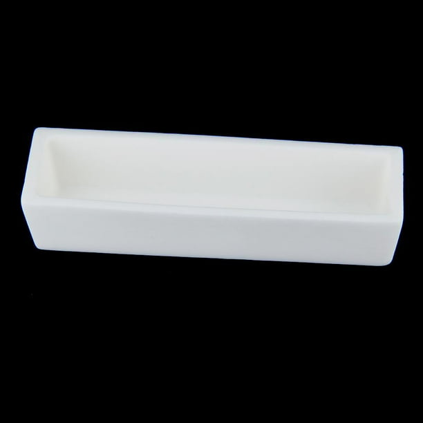 Soidarity Soporte de muestra de barco de crisol de corindón de cerámica de alúmina de 100x30x20mm para hornos de mufla de tubo Boxeo
