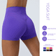 thumbnail image 2 of Pantalones cortos de yoga con realce de cadera Peach, pantalones cortos elásticos de cintura alta para correr y fitness, pantalones cortos ajustados de cintura cruzada Peach Hip, 2 of 5
