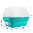 thumbnail image 2 of Petfamily Extra Large Cat Litter Box, Color Teal, Jumbo Hooded, 21.50 x 17.90 x 17.25 in, 2 of 8