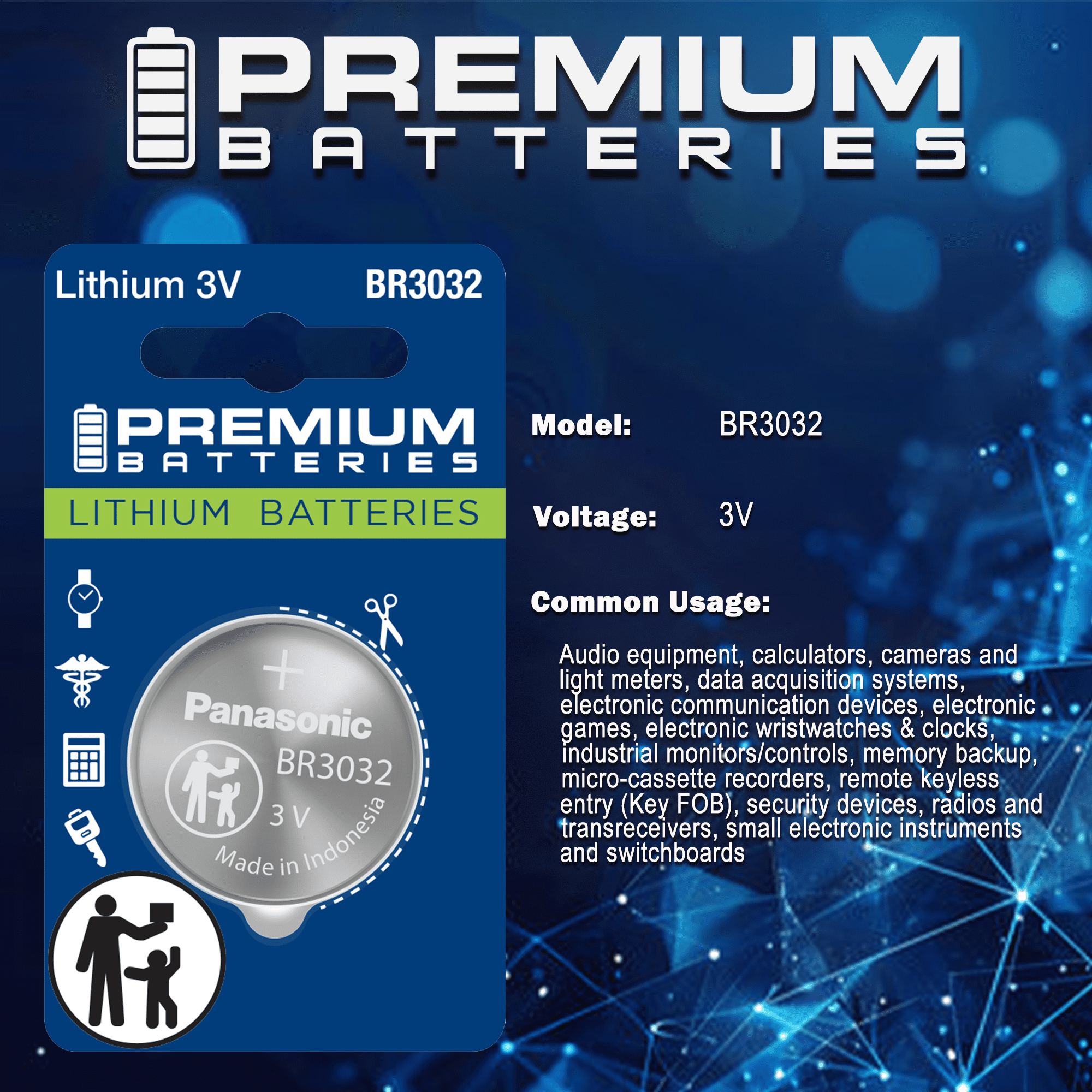 パナソニック リチウム電池 BR3032 パナソニック 4902704242167（30セット） コイン型電池 BR3032 [1個]  Panasonic｜