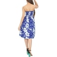 thumbnail image 4 of HAPPY BAY Women's Summer Boho Beach Smocked Mini Flowy Dress Tube Top Strapless Dresses for Women One Size Sky, Hibiscus, 4 of 5
