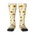 thumbnail image 2 of Lsque Watercolor Bee Honey Honeycomb Bee Printed Crew Socks Men's Women's LightWeight Thin Casual Calf Socks ,Knee High Socks,Cotton Socks, 2 of 9