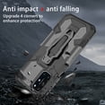 thumbnail image 3 of Allytech OnePlus Nord N200 5G Case 2021, Rugged Military Grade Protective Shockproof Build-in Kickstand Back Clamp Anti-scratch Case Cover Shell for OnePlus Nord N200 5G - Gray, 3 of 7