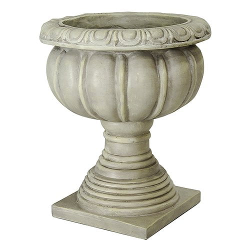 Heather Ann Creations Poly-stone Urn Planter by Overstock