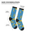 thumbnail image 4 of Banana Socks Blue Banana Socks Athletic Sport Novelty Crew Socks for Men Women, Cute Casual Crazy Dress Socks Birthday Gift Blue, 4 of 8