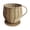 Beige, variant on Imitation Rattan Coffee Cup Shaped Storage Basket With Handle And Base Decorative Woven Basket For Coffee Bar Countertop Organizer For Small Items