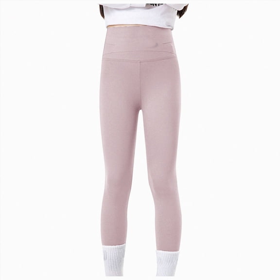 Gubotare Legging Girls Tween Girls Straight Pants School Uniform Stretchy Leggings Size 14-16 (Purple,14-16 Years)