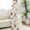thumbnail image 3 of Top-kevin Women Long Sleeve Pajama Set Comfy Pjs Sets Donut Pattern Hearts Icing 2 Piece Lounge Set, 3 of 12