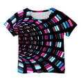 thumbnail image 2 of Boys Shirts Size 12-13 Multicolour Fashion Cool 3D Graphic Short Sleeve T-Shirts Gift Trendy Kid Shirt Casual Crewneck Soft and Breathable Shirts Pullover Tops Daily Wear, 2 of 3