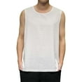 thumbnail image 1 of Aayomet Débardeur Basique pour Hommes et Été Décontracté Sans Manches Col Rond Imprimé Style Raglan (Blanc, L), 1 of 4