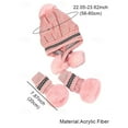 thumbnail image 4 of Women's Fleece Lined Knit Hat Set, Korean Style Pom Pom Beanie with Ear Flaps, Warm Winter Hat with Fingerless Gloves, Cuffed Knit Cap, Winter Accessory Set, Cute Knit Set Red, 4 of 10