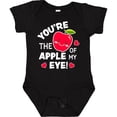 thumbnail image 3 of Inktastic Youre the Apple of My Eye Valentine Pun with Cute Apple Boys or Girls Baby Bodysuit, 3 of 5