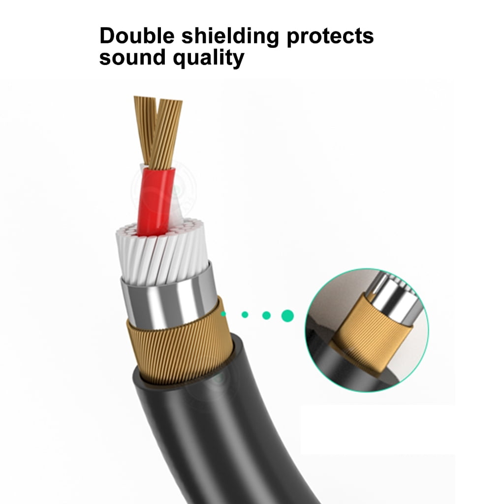 1/4 to 1/4 Sound Cable Guitar Cable Instrument Cable 6.35mm to 6.35mm TRS Balanced Patches Speakers Cable for Electric