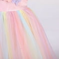 thumbnail image 4 of KAWELL Girls Unicorn Princess Dress Flower Rainbow Tulle Dress Party Dress for 3-8 Years Old, 4 of 7