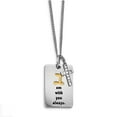 thumbnail image 2 of Finest Gold Stainless Steel Polished Yellow IP with CZ I Am with You Cross Necklace, 2 of 2