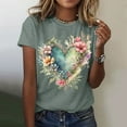 thumbnail image 2 of YDLCAFD T-Shirt Décontracté Mode Imprimé Col Rond Manches Courtes pour Femmes de Pâques, 2 of 4