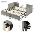 thumbnail image 3 of Tcbosik Twin Size Velvet Upholstered Daybed with Pop Up Trundle for Bedroom Living Room, Gray, 3 of 7