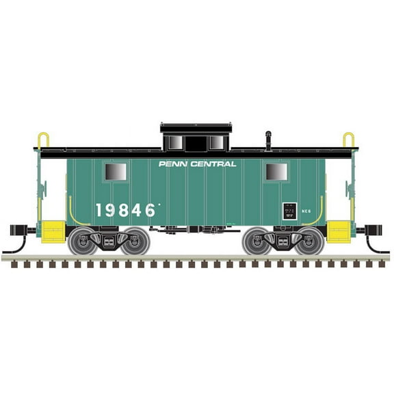 Atlas N Scale NE-5 Steel Cupola Caboose Penn Central/PC #23805 (Jade Green)