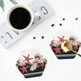 thumbnail image 4 of Zufioo Starfishes Shells Print Leather Coaster Set, Decorative PVC Coasters 4-pack - Scald and Stain-resistant, Suitable for Home, Cafes, Restaurants-Hexagon, 4 of 6
