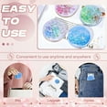 thumbnail image 6 of DESIGNICE Compact Mirror,Oil-Painted Floral Circle Compact Mirror Bulk,Refined Makeup Detail Small Mirror for Purse,Blue, 6 of 8