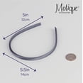 thumbnail image 5 of Motique Accessories Thin Headbands for Women Solid Plastic Satin 4 Pack - Dark Grey, 5 of 5
