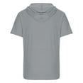 thumbnail image 3 of Men's Summer Fashion Sports Short Sleeve Hooded T-Shirt Breathable Comfortable Casual Tee for Active Mens Work Shirts Summer Basic Tee Shirts, 3 of 5