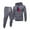 Dark Gray, variant on PARIS Men's Winter 2-Piece Casual Set, Printed Hooded Sweatshirt and Sweatpants, Sportswear Lounge Outfit For Street Style and Daily Use,Yellow,XL