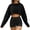 Black women fall winter crop top a1, variant on thefmos Women's Fall Winter Round Neck Long Sleeve Crop Top Solid Casual Basic Pullover Tops Cozy Tees Blouses Soft Fashion Shirts Clothes, Mint Green S