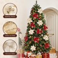 thumbnail image 4 of Alupssuc 10 PCS Flor de Pascua con Brillo Dorado Champán 23 cm, 4 of 7