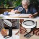 thumbnail image 4 of 25x 6x Lighted Reading Magnifier, Magnifying Glass With 6 Led 2uv Light, Handheld Magnifying Magnifier, Table Stand Magnifying Glass With Folding Stan, 4 of 5