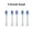White 5 head, variant on Colorful Sonic Children's Electric Toothbrush Rechargeable Cartoon Design Automatic IPX7 Waterproof with Replacement Head