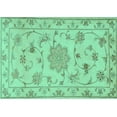 thumbnail image 1 of Ahgly Company Machine Washable Indoor Rectangle Persian Turquoise Blue Traditional Area Rugs, 2' x 5', 1 of 4