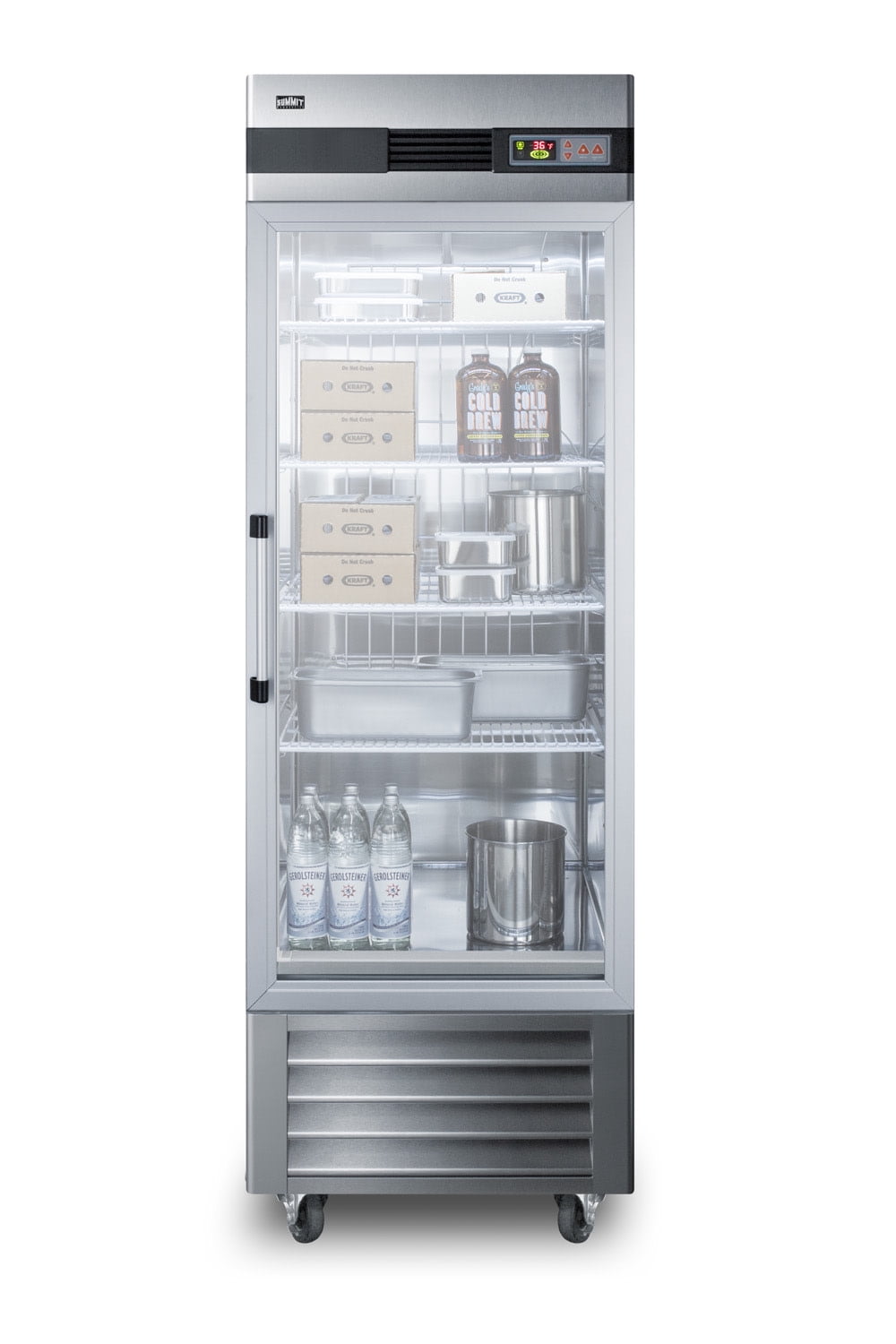 Summit SCR23SSG 28" Wide 23 Cu. Ft. Commercial Reach-In Refrigerator - Stainless Steel