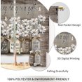 thumbnail image 4 of Farmhouse Floral Kitchen Curtains Daisy Rustic Vintage Flower Inspirational Small Short Cafe Window Curtains Wooden Country Quotes Bathroom Tier Window Treatment Drapes (27.5x39 Inch), 4 of 6