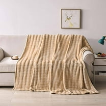 Weighted Blanket Clearance, Hwkond Solid Colour Flannel Rabbits Hair Blanket Nap Cover Blanket Heavy Sofa Blanket Velvet Blanket(Khaki,70x100cm)